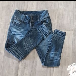 Womens Jeans ALMOST FAMOUS Sz 7 Zipper Ankle